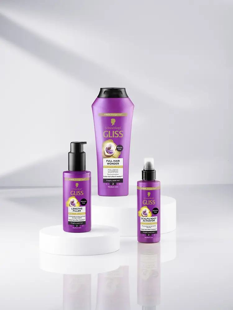 Energia pre vaše vlasy: Kofeínová starostlivosť radu Schwarzkopf GLISS Full Hair Wonder posilňuje vlasy a redukuje ich vypadávanie