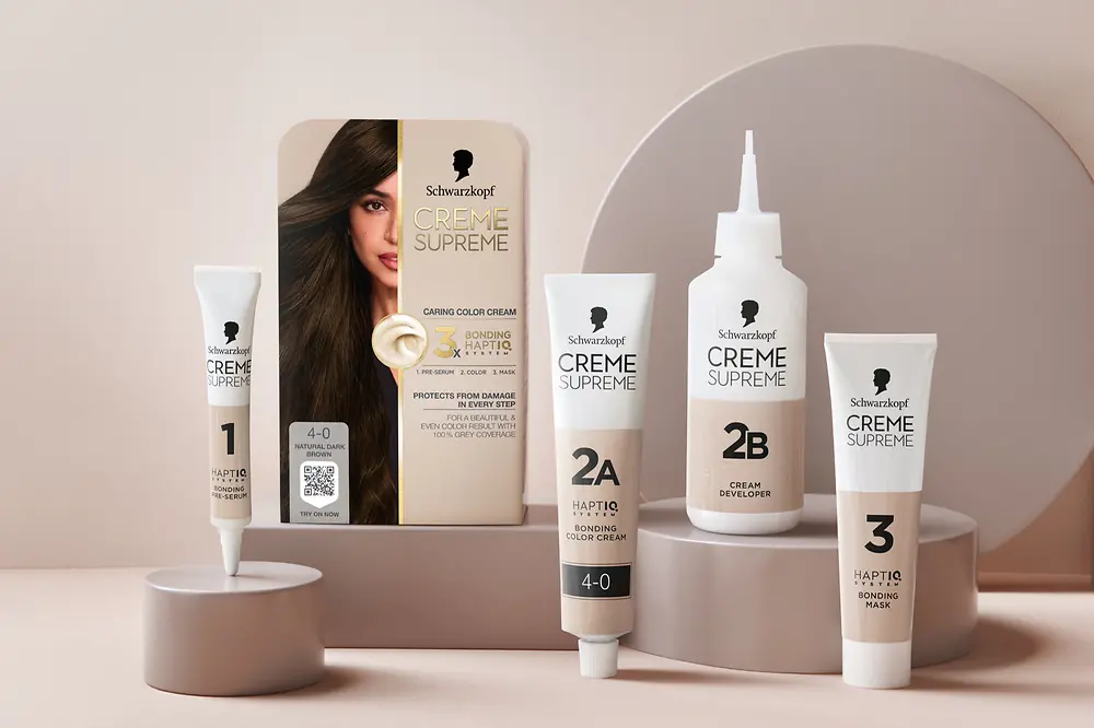 S novou značkou farieb na vlasy Schwarzkopf Creme Supreme získate farbu vlasov, po ktorej túžite a vďaka technológii 3× Bonding HaptIQ aj starostlivosť, ktorú si zaslúžite