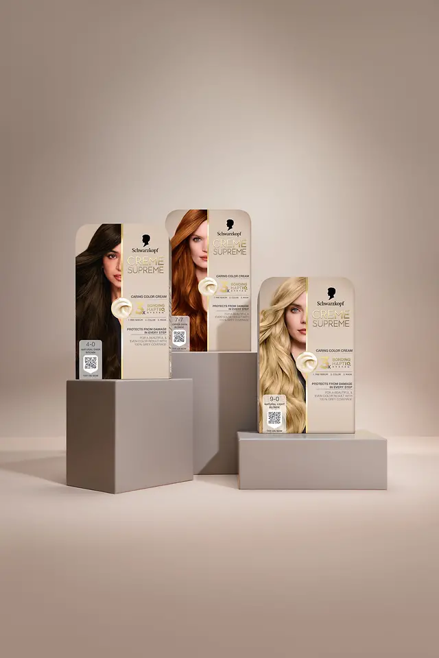 S novou značkou farieb na vlasy Schwarzkopf Creme Supreme získate farbu vlasov, po ktorej túžite a vďaka technológii 3× Bonding HaptIQ aj starostlivosť, ktorú si zaslúžite