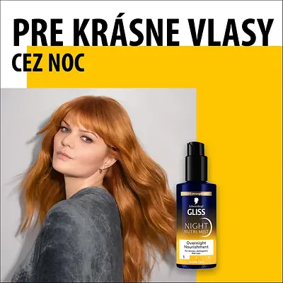 Oživte svoju nočnú rutinu bez zaťaženia vašich vlasov – s novým Gliss Night Nutri Mist!