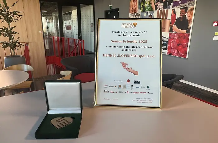 Spoločnosť Henkel Slovensko už po piatykrát ocenená v súťaži Senior Friendly za systematickú podporu seniorov