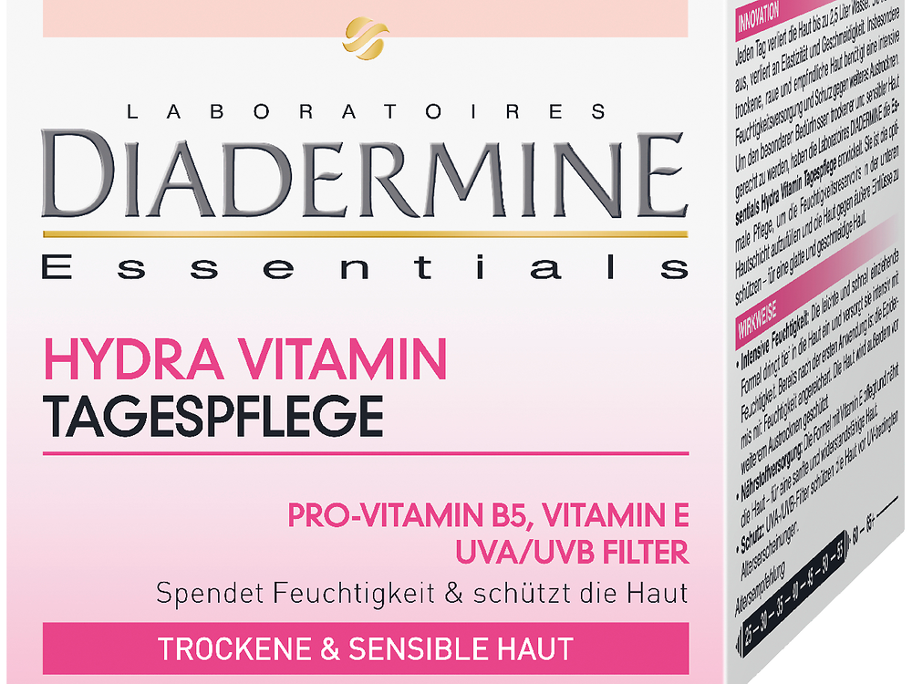 
Diadermine Essentials, Hydra Vitamin denný ošetrujúci krém