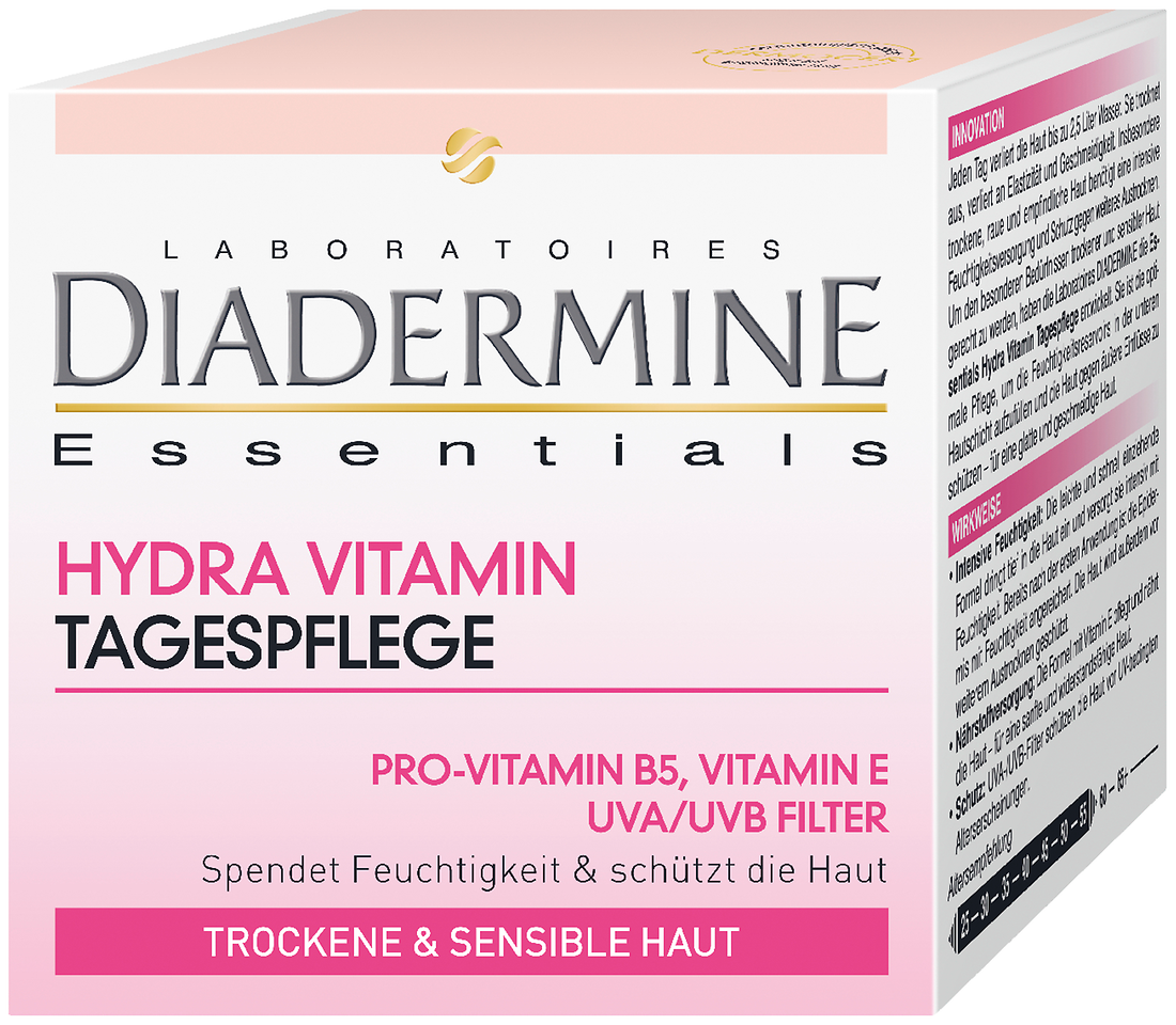 
Diadermine Essentials, Hydra Vitamin denný ošetrujúci krém