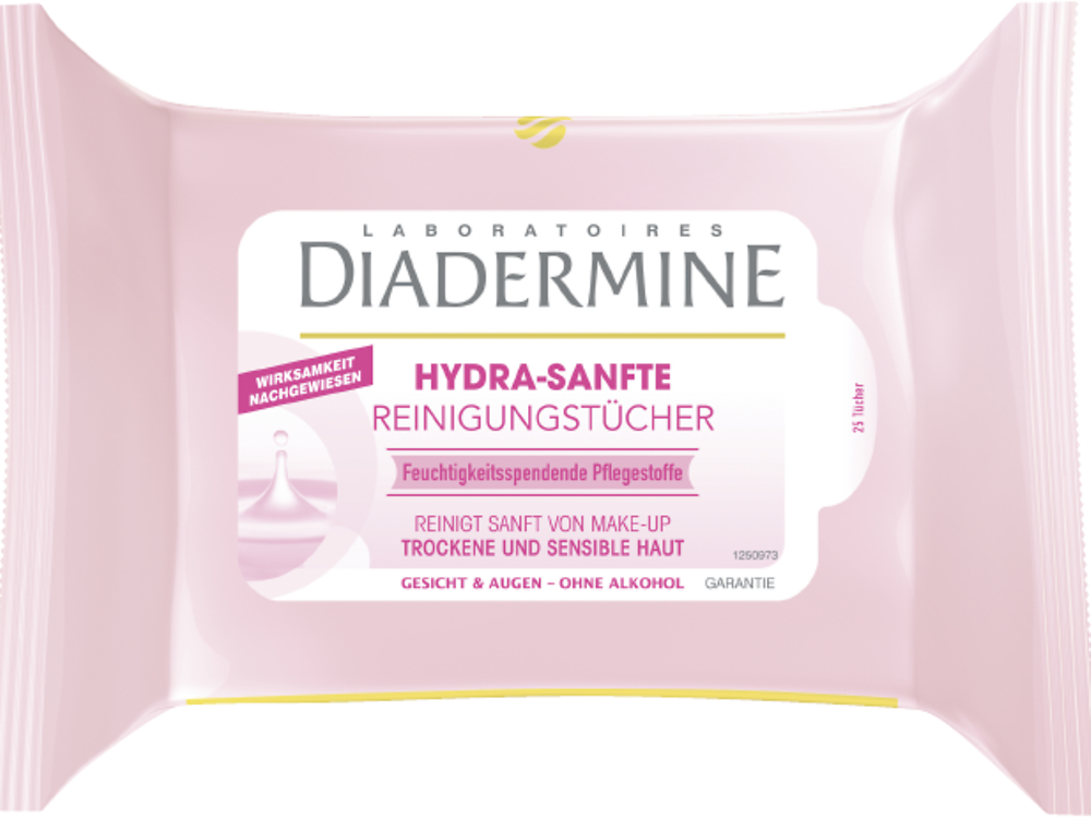 
Diadermine Essentials, hydratačné čistiace pleťové obrúsky