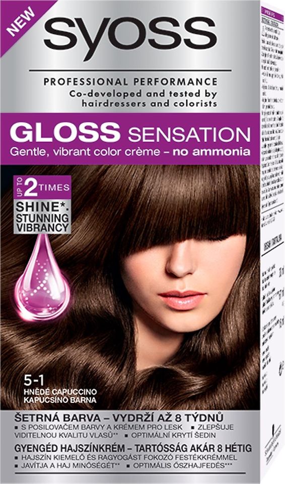 Farba na vlasy Syoss Gloss Sensation 5-1 Hnedé cappuccino