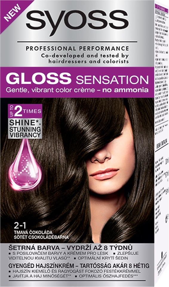 Farba na vlasy Syoss Gloss Sensation 2-1 Tmavá čokoláda