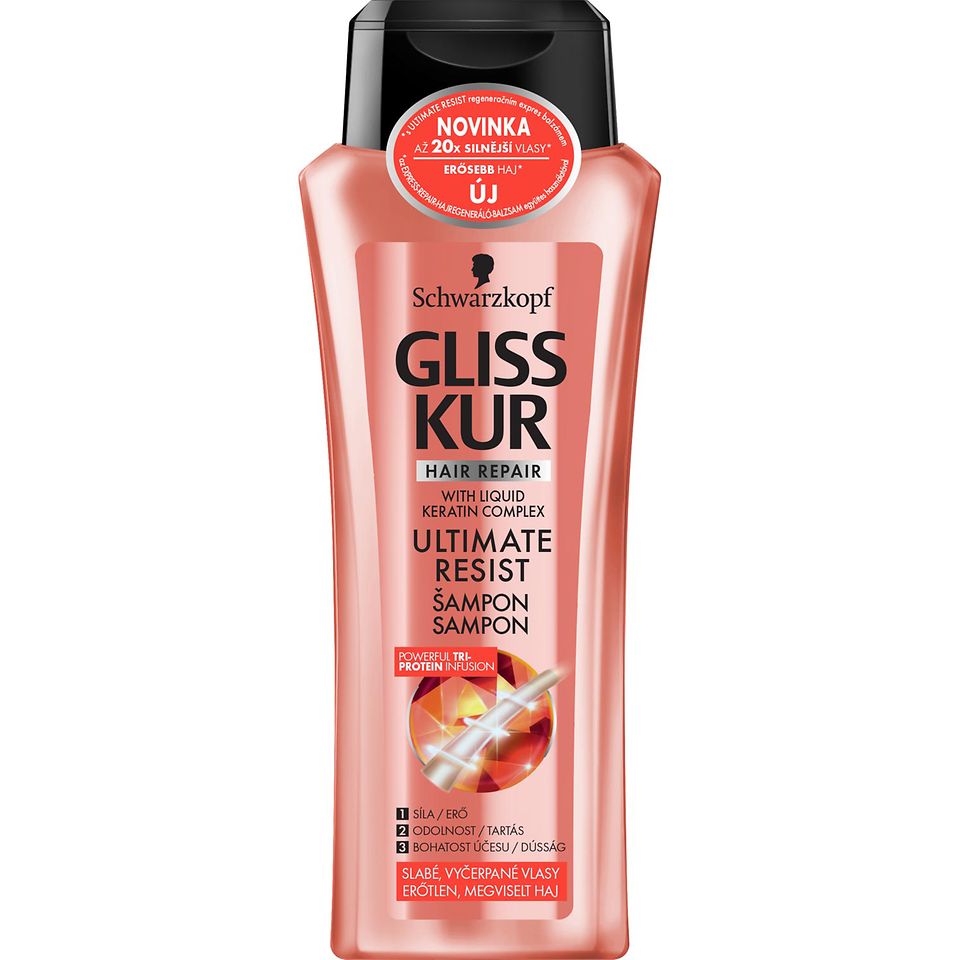 Gliss Kur ULTIMATE RESIST šampón, 250 ml