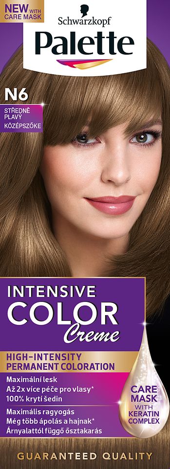 Farba na vlasy Palette Intensive Color Creme N6 Stredneplavý
