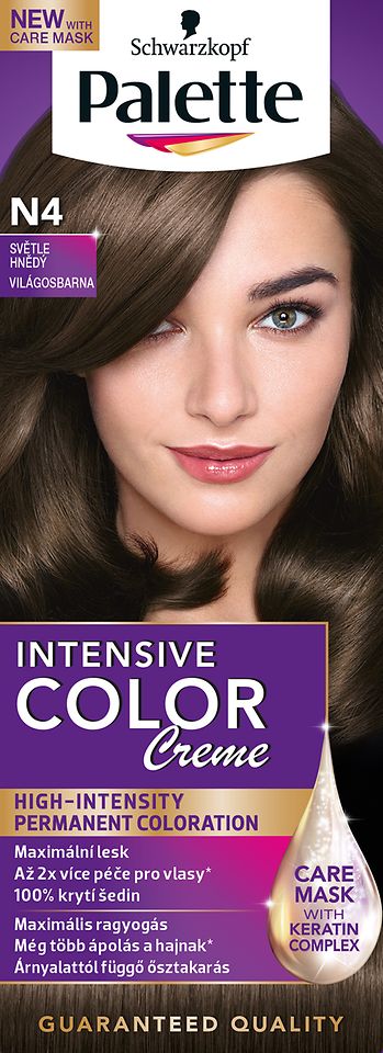Farba na vlasy Palette Intensive Color Creme N4 Svetlohnedý