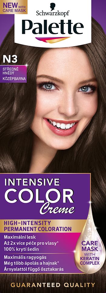 Farba na vlasy Palette Intensive Color Creme N3 Strednehnedý