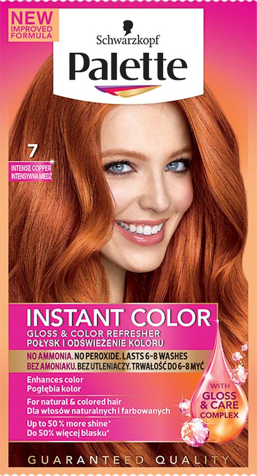 Farba na vlasy Palette Instant Color Gloss & Color Refresher 7 Intenzívny medený