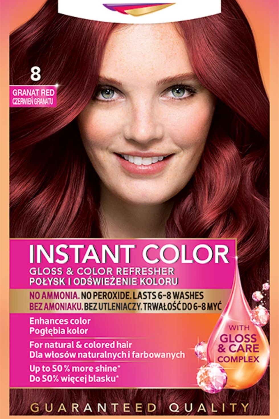 Farba na vlasy Palette Instant Color Gloss & Color Refresher 8 Granátovočervený