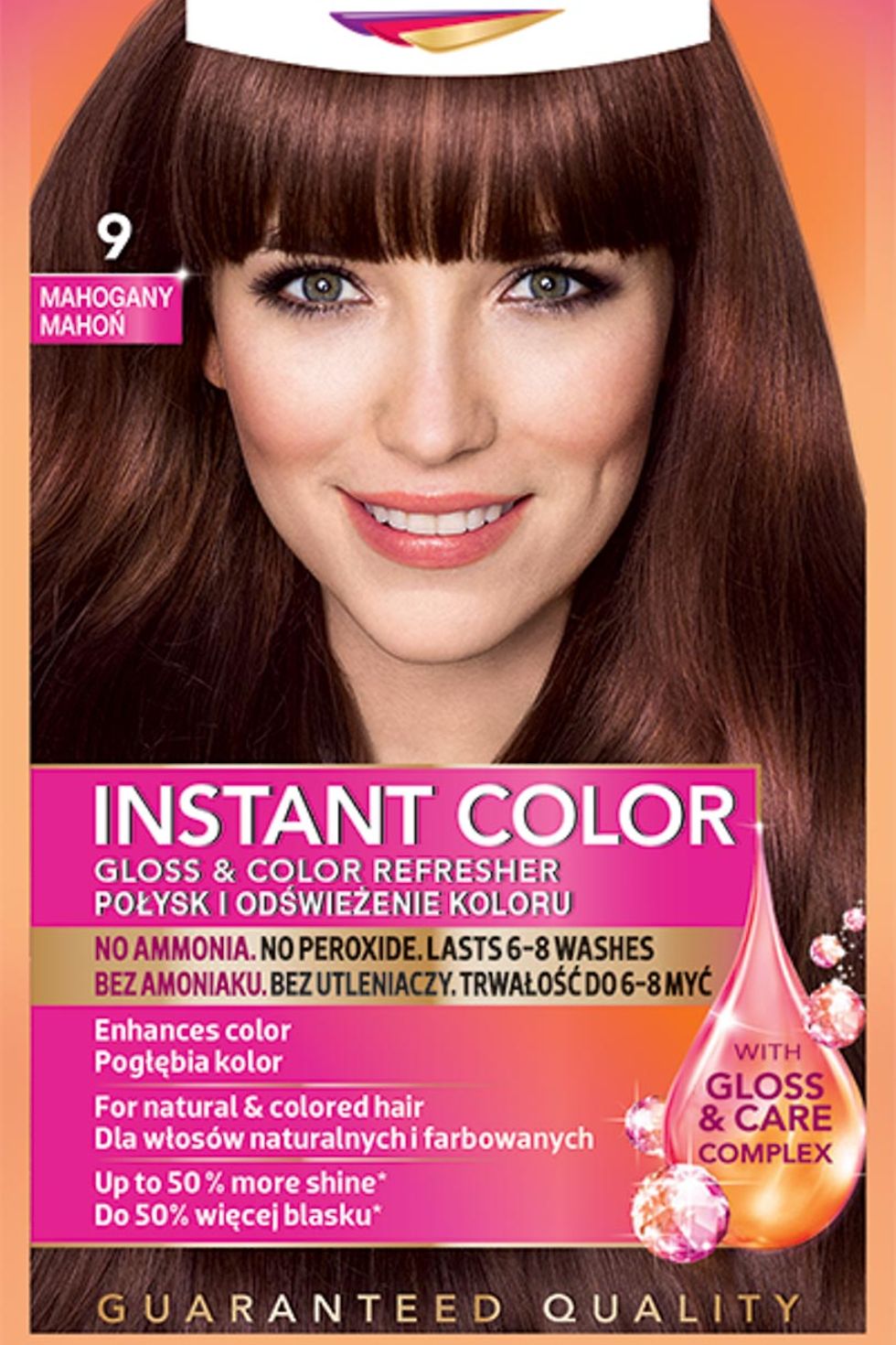 Farba na vlasy Palette Instant Color Gloss & Color Refresher 9 Mahagónový