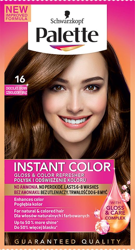 Farba na vlasy Palette Instant Color Gloss & Color Refresher 16 Čokoládovohnedý