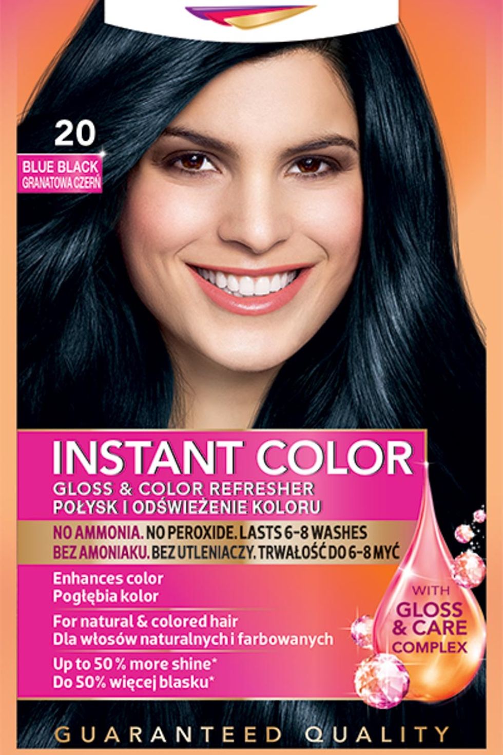 Farba na vlasy Palette Instant Color Gloss & Color Refresher 20 Modročierny
